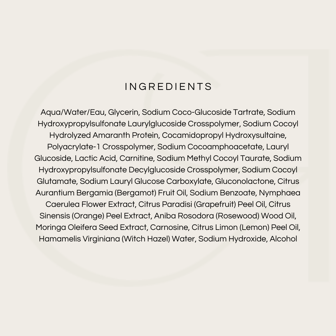 Glo Skin Beauty Hydra-Bright AHA Cleanser ingredients list
