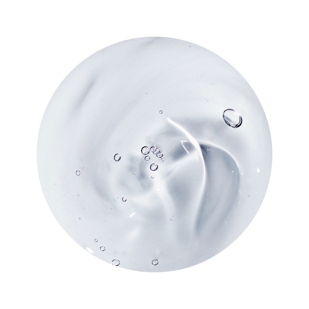 Close-up of smooth clear serum skincare texture of iS Clinical Active Serum