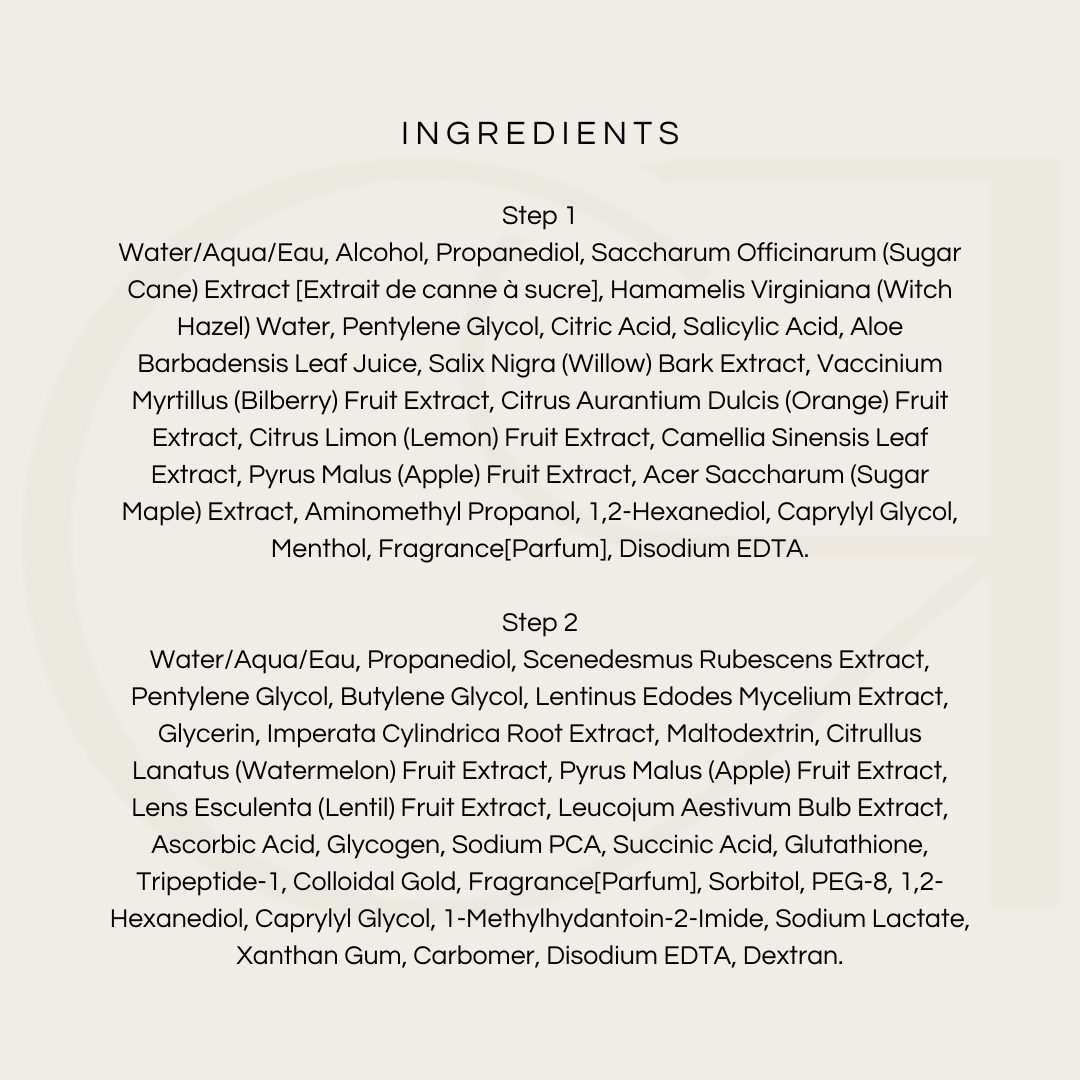 iS Clinical Active Peel System INGREDIENTS