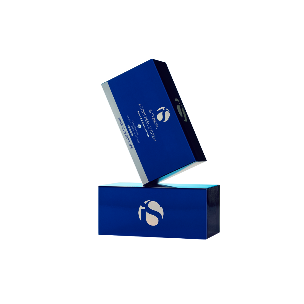 Blue box of is clinical active peel system