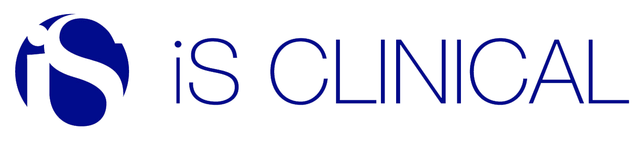 Logo of iS Clinical with a blue design