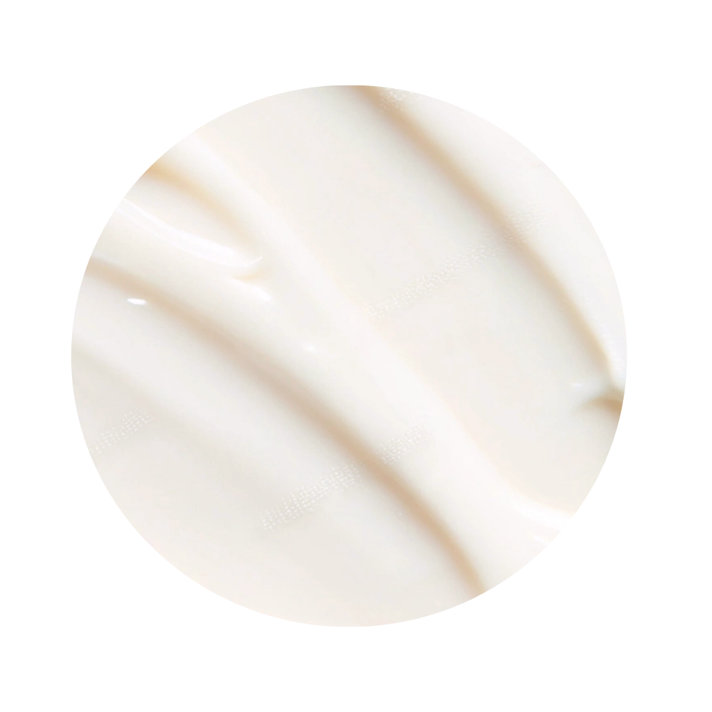 Close-up of a smooth, beige-colored cream texture of MBR CytoLine Eyecare Cream 100