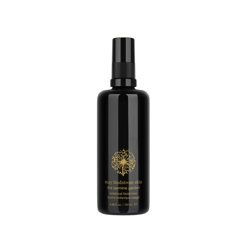 Black bottle of May Lindstrom The Jasmine Garden Facial Mist