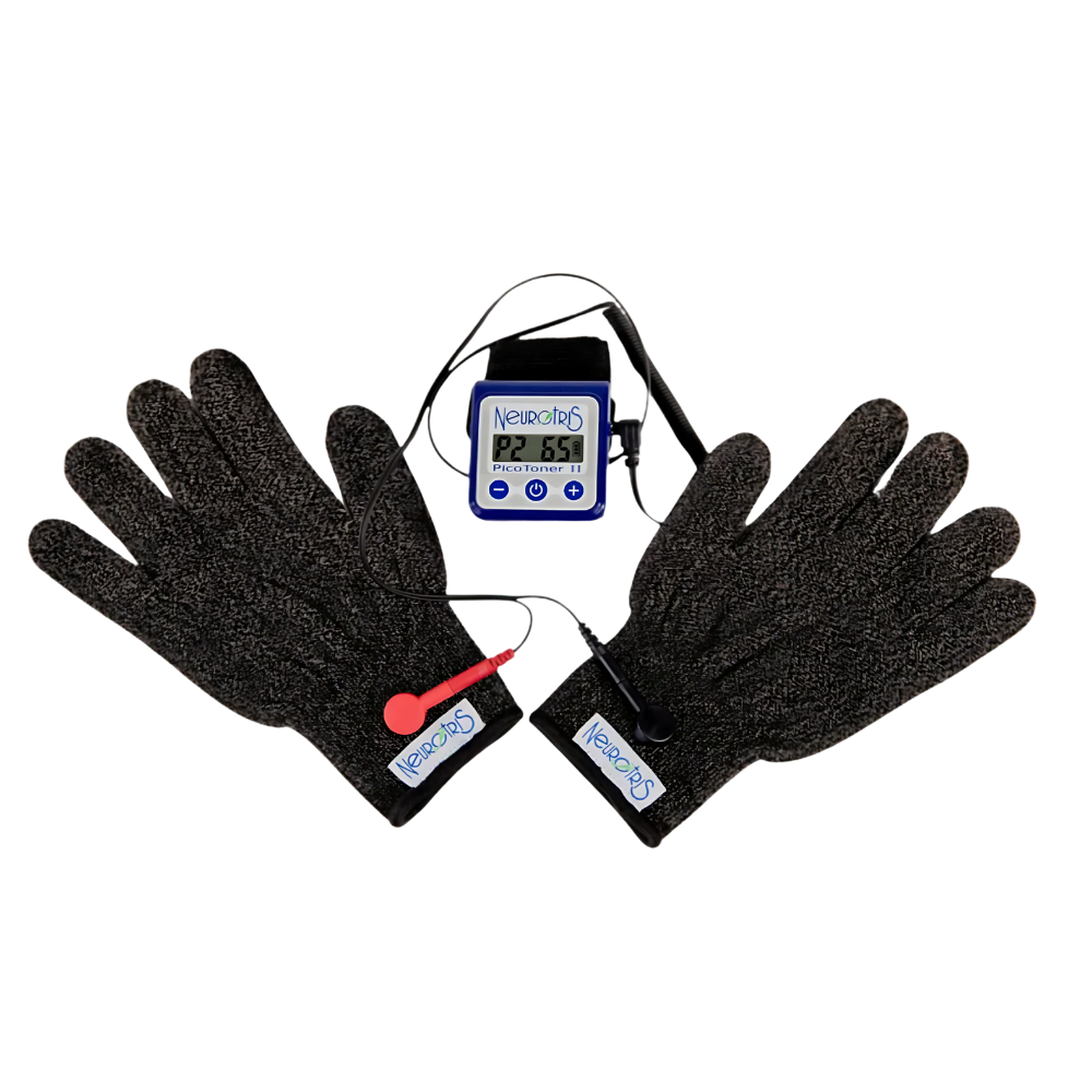  NeurotriS PICO Toner II Home-Personal Microcurrent Device gloves and device