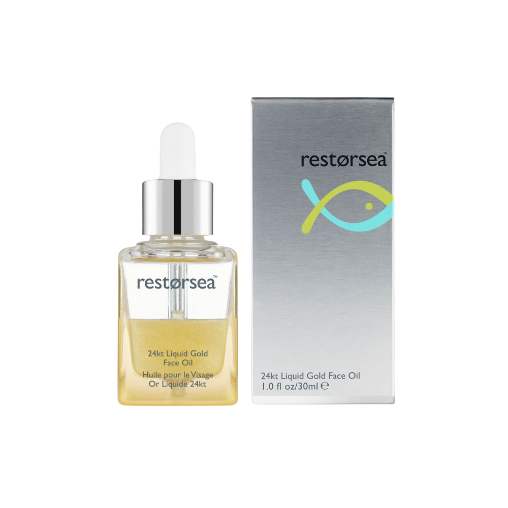 Restorsea 24K Liquid Gold Face Oil with dropper and packaging