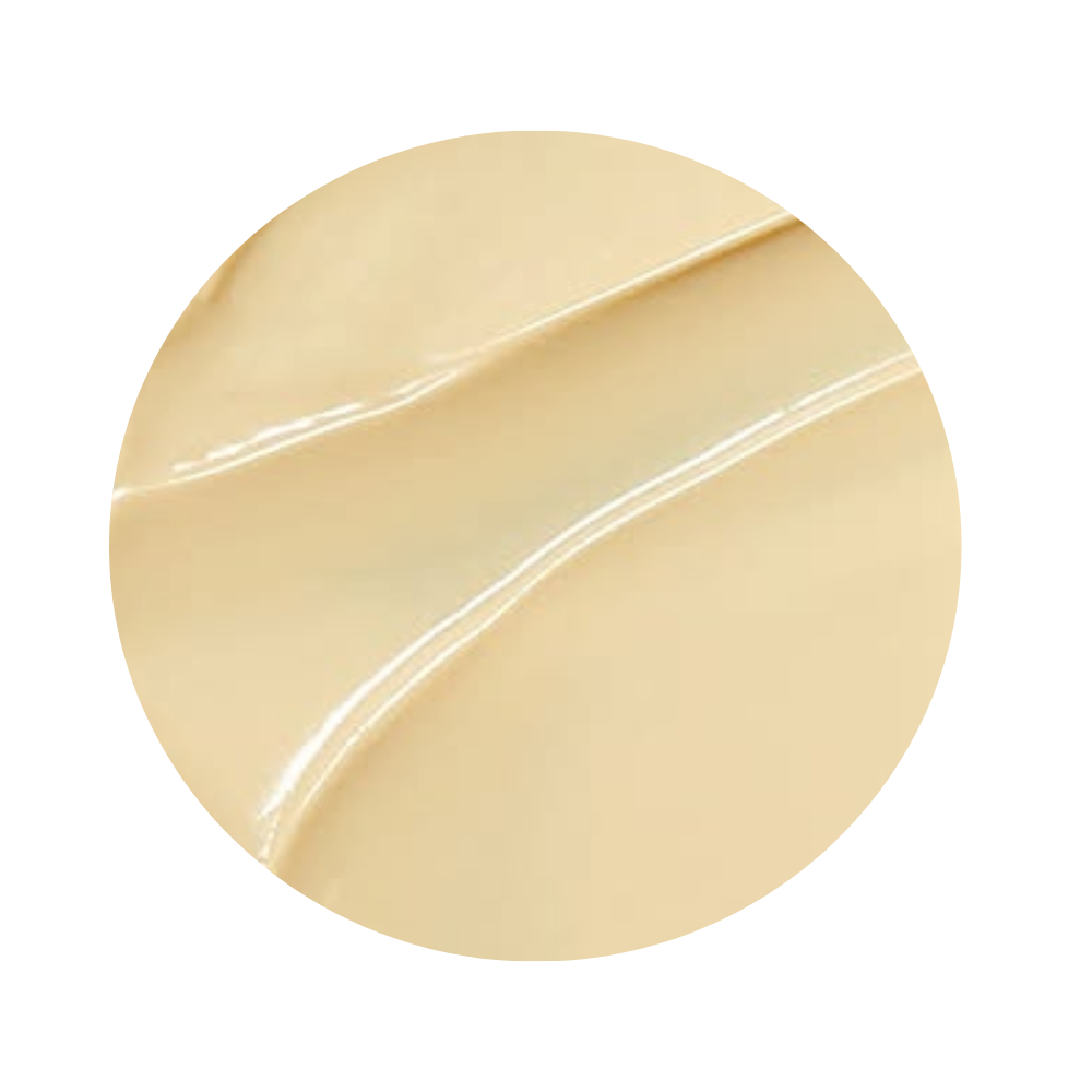 Close up light yellow-beige cream texture of Skin Better AlphaRet Overnight Cream