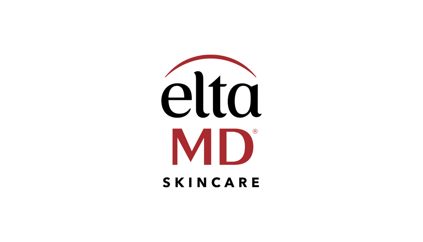 Eltamd skincare logo with black and red text