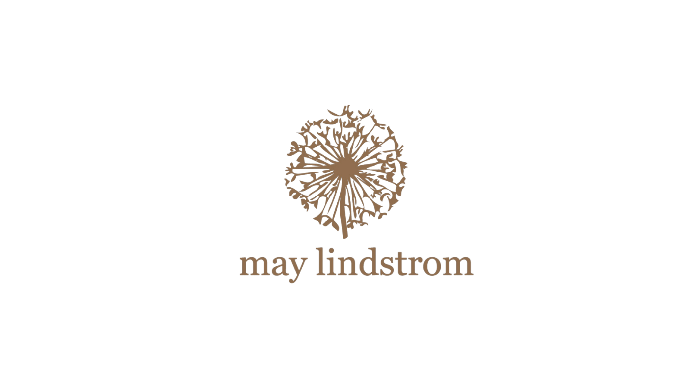 Logo of May Lindstrom in light brown text